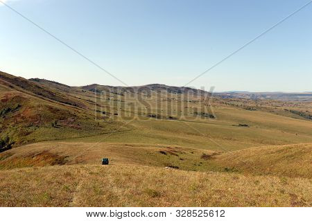 Foothills Of The Altai Mountains. Western Siberia. Russia