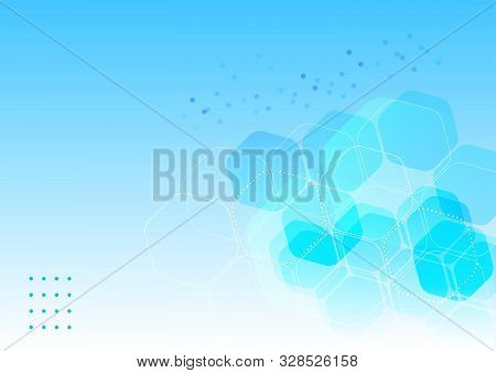 Vector Background Hive Blue Withe With Space For Text And Message Illustration