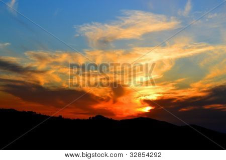 Cloudy sunset