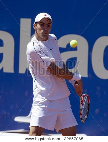 BARCELONA - Nisan, 26: Kolombiyalı tenis oyuncusu Andy Murray Rafael karşı yaptığı maç sırasında eylem