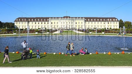 Ludwigsburg, Germany-october 16, 2016: The World's Largest Pumpkin Festival At The Ludwigsburg Palac