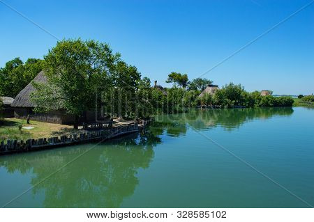 House In The Fishing Village Of Lignano, Italy.
