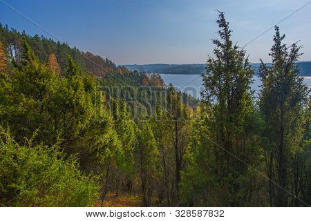 Landscape Of Juniper Valley In Lithuania At Autumn