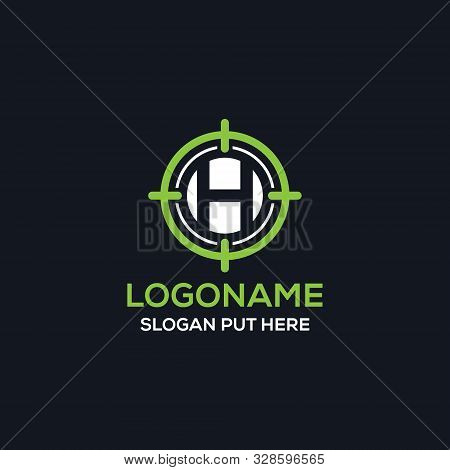 Creative & Modern H Letter Hunter Logo Design Template For Company/business Purpose Ready To Use