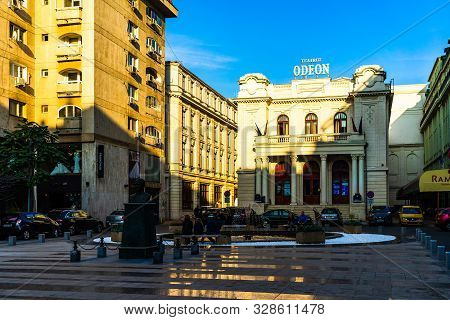 Bucharest City Tour - Odeon Theater (teatrul Odeon Bucuresti) In Bucharest, Romania, 2019