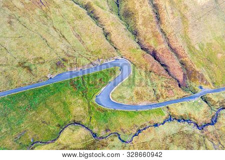 Aerial View From Glengesh Pass By Ardara, Donegal, Ireland