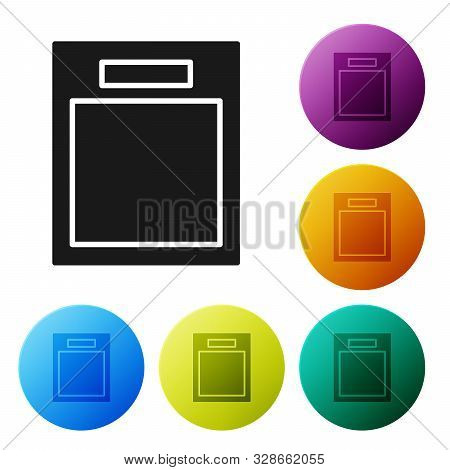 Black Empty Form Icon Isolated On White Background. File Icon. Checklist Icon. Business Concept. Set