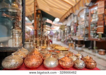 Kazandziluk Street, Located In Bascarsija District, The Famous Coppersmith Trading Place In Sarajevo