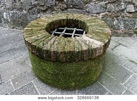 Sarzana / Liguria, Italy - October 18,2019: Ancient Firmafede Medieval Fortress In Sarzana, Italy. R