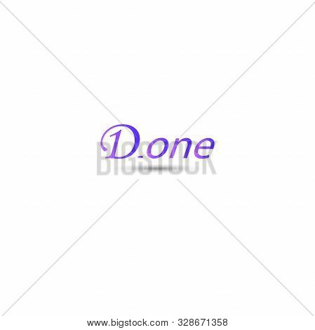 Abstract Logo Template, Letter D Combination With Number 1, Text Done A Combination Of Letters D And