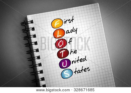 Flotus - First Lady Of The United States Acronym, Concept Background