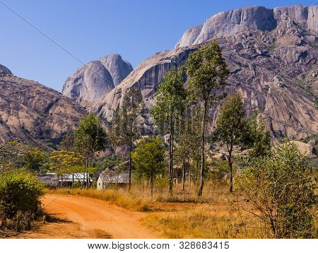 Stunning View Of Impressing  Boulders Dominating Anja Community Reserve, Madagascar