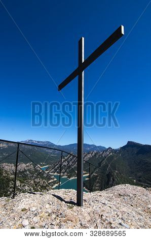 Cross Situated In The Sanctuary Of Lord Over The Pantano De La Llosa De Cavall