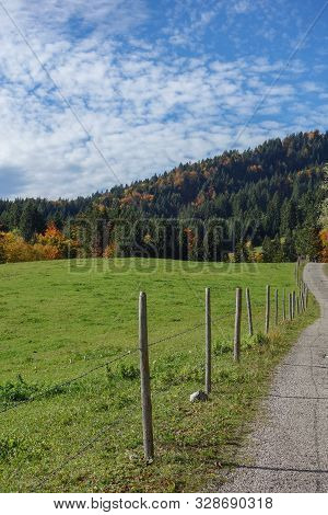 hiking in the mountains of the german allgaeu