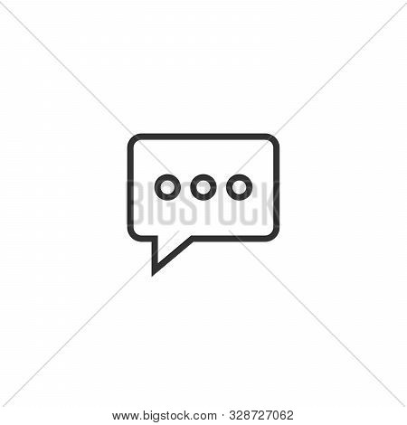 Typing In A Chat Bubble. Comment Sign Symbol. Stock Vector Illustration On White Background.