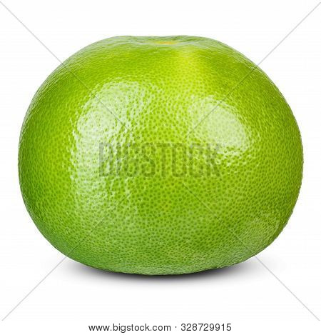Citrus Sweetie Or Pomelit, Oroblanco Isolated On White Background Close-up. Field With Clipping Path