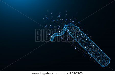 Writing Chalk Low Poly Design, Education Abstract Geometric Image, Wireframe Mesh Polygonal Vector I