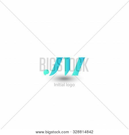 Initial Letter J M , Vector Design In Eps 10