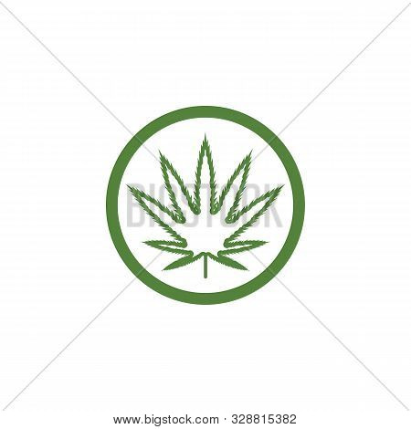 Canabis Leaf Vector Illustration Icon