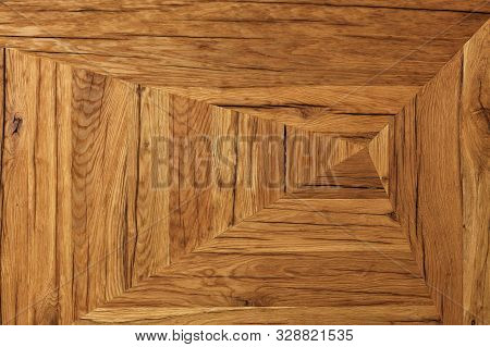 Beautiful Panel Of Various Textures Of The Old Wood Visually Goes Into Perspective Depth.