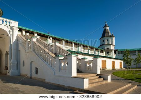 Staircase To The Ramparts And Gethsemane Tower. Resurrection New Jerusalem Stauropegial Monastery. T