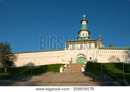Gate Elizabethan Tower. Resurrection New Jerusalem Stauropegial Monastery. The City Of Istra. Moscow