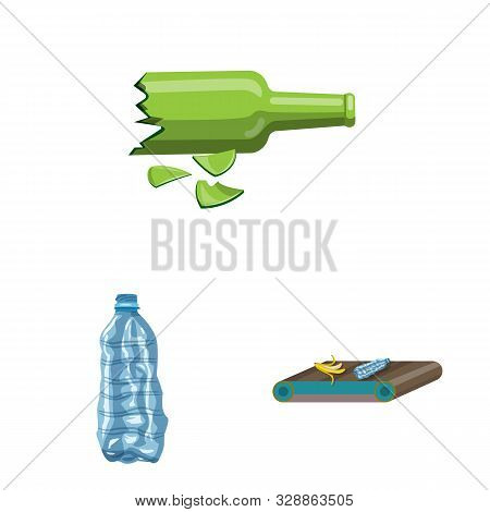 Vector Design Of Environment And Waste Symbol. Set Of Environment And Ecology Stock Symbol For Web.
