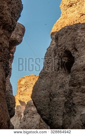 Impression Of Sesriem Canyon, In The Hardap Region Of Namibia, During Sunset.