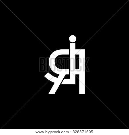 Letter Jr Overlapping Lines Monogram Design Vector