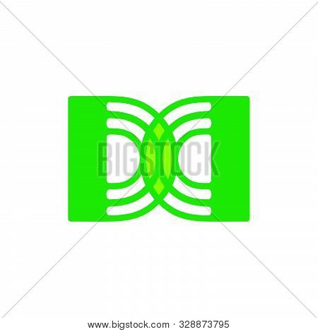 Letter Dd Leaf Shape Symbol Logo Vector