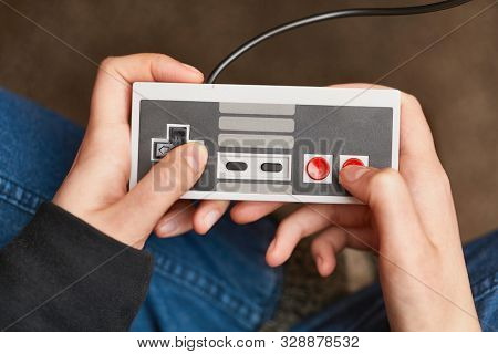 Playing the classic vintage video games