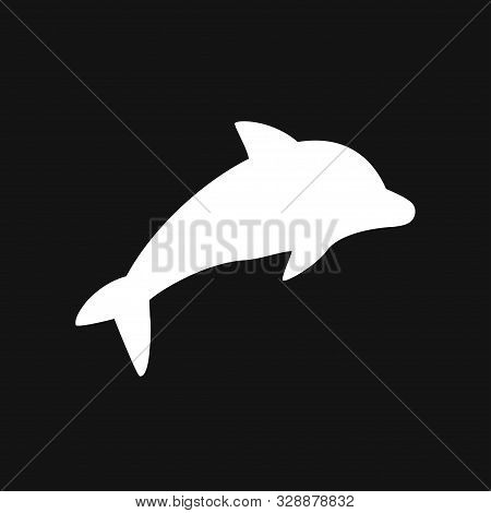 Dolphin Icon, Aquatic Mammal Vector Icon For Animal Apps And Websites