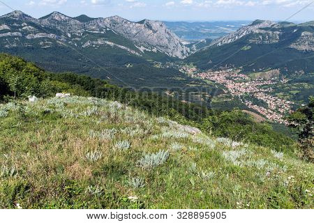 Landscape Of Vratsata Pass,  Town Of Vratsa And Village Of Zgorigrad At Balkan Mountains, Bulgaria