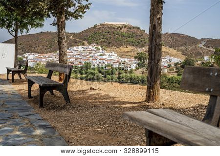 Sanlucar De Guadiana In Spain Pictured From Portuguese Side On The Opposite Side Of Guadiana River