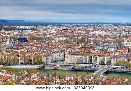 View Of Lyon From Basilica Of Notre-dame De Fourviere Hill, Frane