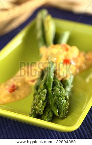 Zelený chřest Curry