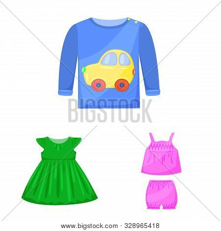 Vector Design Of Baby And Kid Icon. Collection Of Baby And Child Vector Icon For Stock.