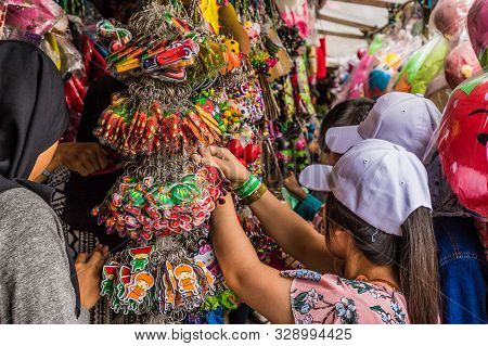 Cameron Highlands Malaysia. March 10 2019. A View Of A Souvenir Market Stall At The Kea Farm Market 