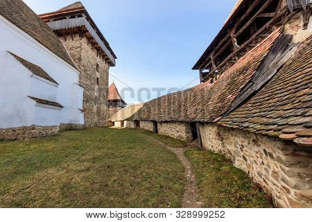 Viscri Fortified Church In Transylvania. Romania, Europe