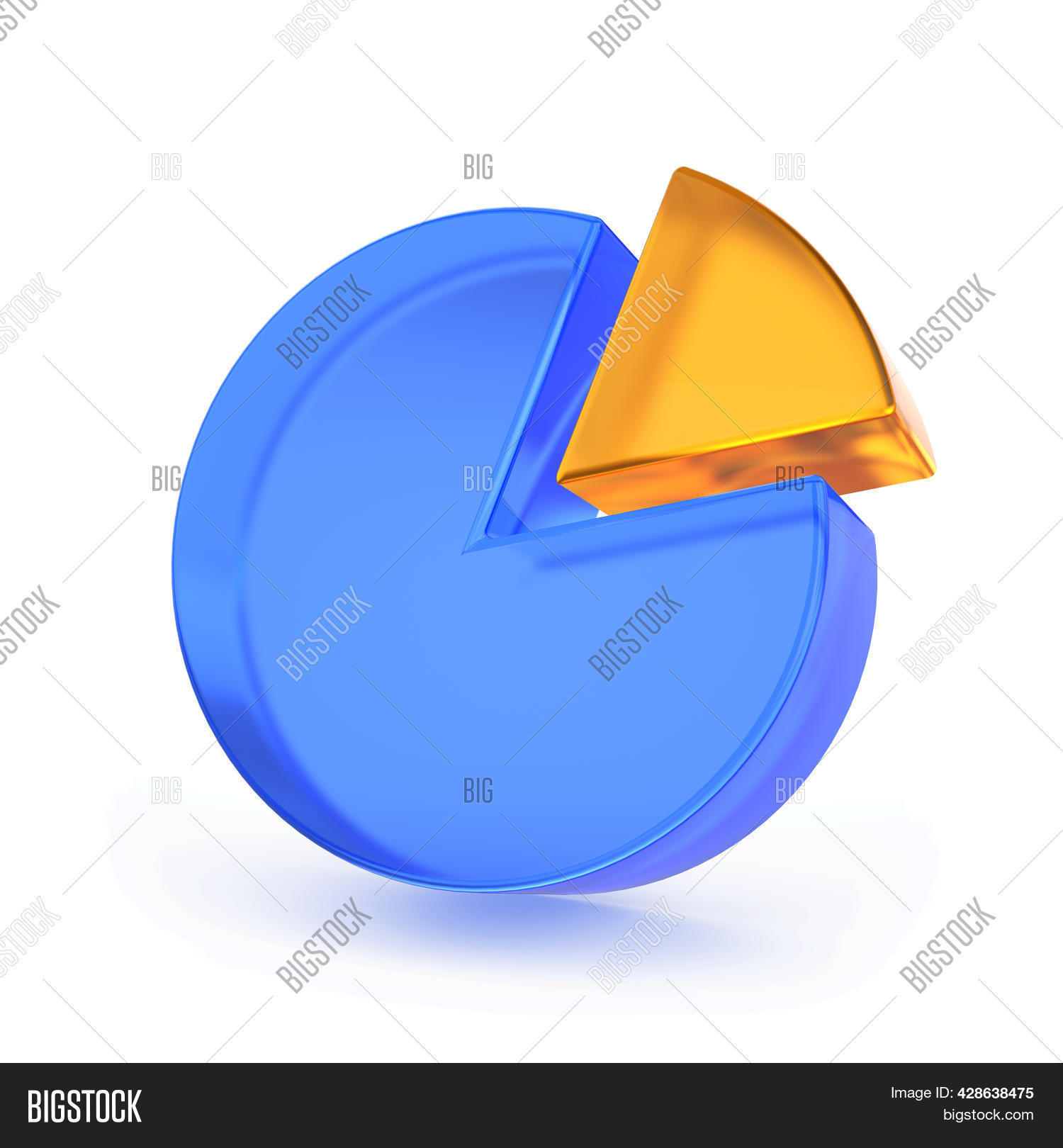 Pie Chart Isolated On Image & Photo (Free Trial) | Bigstock