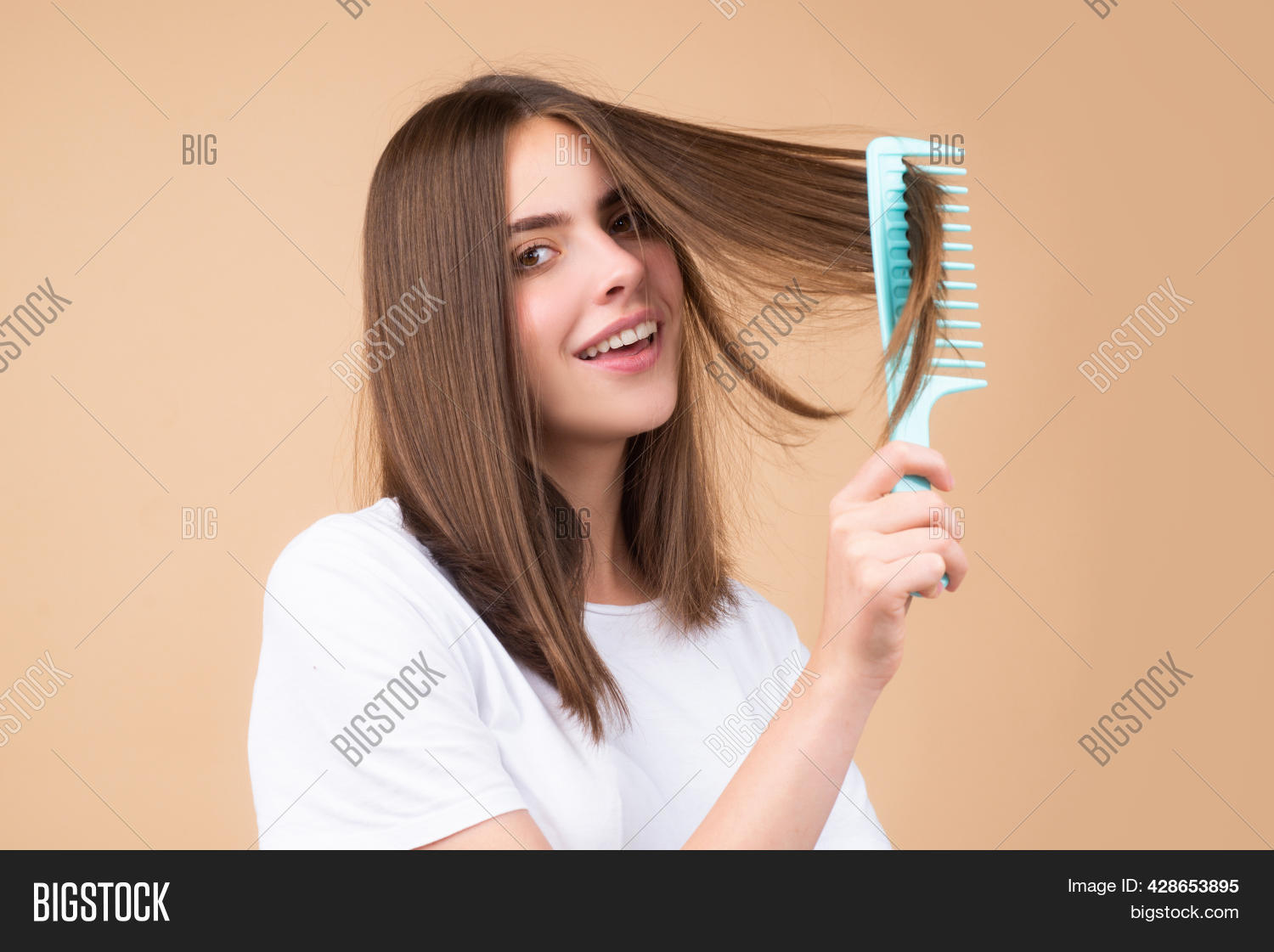 Girl Combing Hair. Image & Photo (Free Trial) | Bigstock