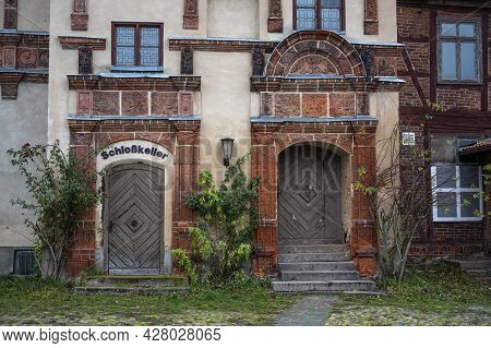 Part Of The Gadebusch Castle With A Designation Schlosskeller (castle Cellar) And Terracotta Relief 