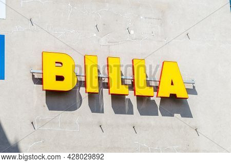 Liberec, Czech Republic - June 2, 2021: Logo And Sign Of Billa, Austrian Supermarket Chain That Oper