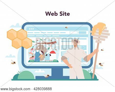 Hiver Or Beekeeper Online Service Or Platform. Professional Farmer