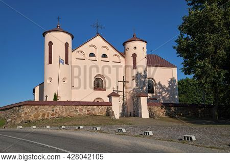 Ancient Church Of St. John The Baptist In Kamai, Postavy District, Vitebsk Region, Belarus.