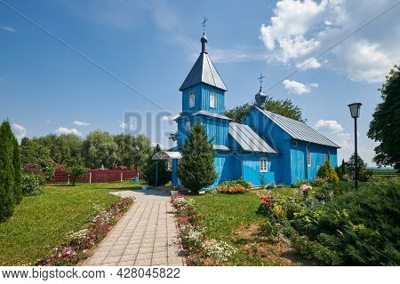 Old Wooden Church Of The Placing Of Robe Of The Blessed Virgin Mary In Gruzdovo, Minsk Region, Belar