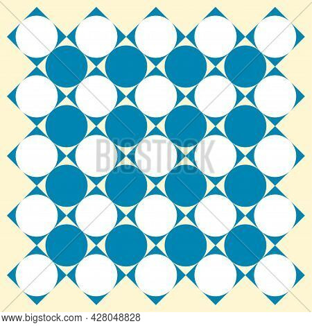 Blue Vector Roud Pattern. Abstract Illustration With Box Pattern. The Pattern Can Be Used For Backgr