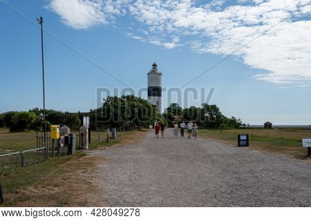 June 27, 2021 - Ottenby, Sweden: The Lighthouse Tall Jan A Beautiful Summer Day. These Days Have Bro