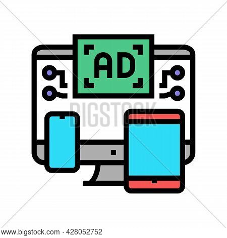 Cross Channel Retargeting Color Icon Vector. Cross Channel Retargeting Sign. Isolated Symbol Illustr