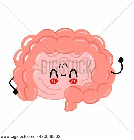 Cute Funny Intestine Vector & Photo (Free Trial) | Bigstock